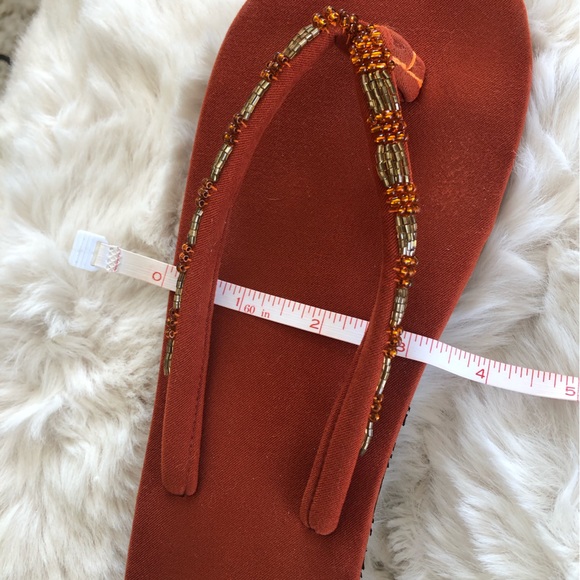 Beaded Orange Sandals, Quite Comfortable - Picture 14 of 15